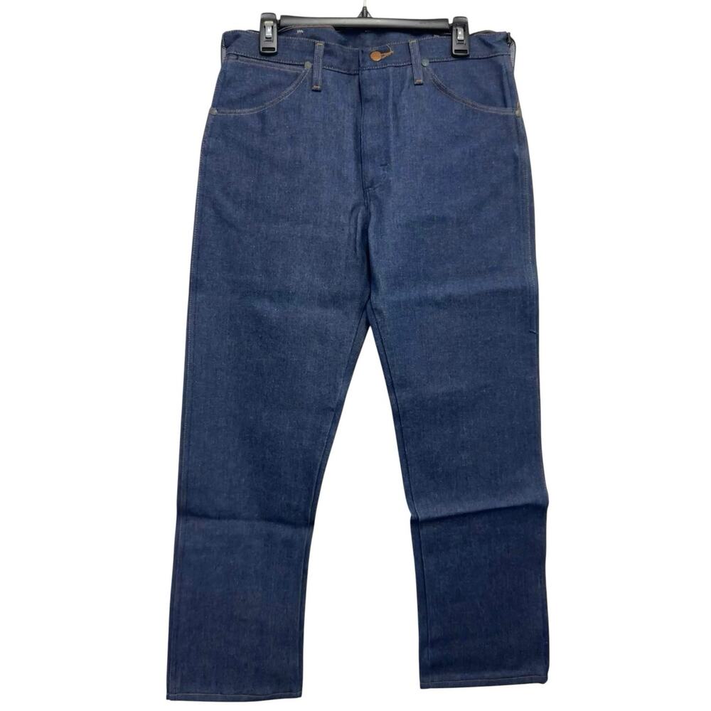 Vintage Wrangler 13MWZ Jeans Mens 33x29 USA Made Dark Wash Cowboy Cut NWT